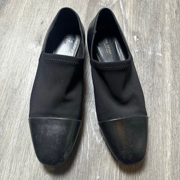 Via Spiga Black Leather Flats - Picture 2 of 8